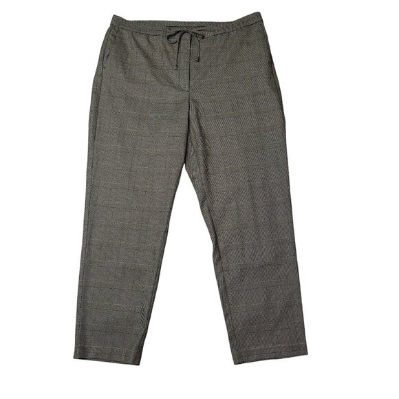 J.Jill Size L Heritage Glen Plaid Drawstring Trousers Straight Leg Pants - Picture 1 of 10